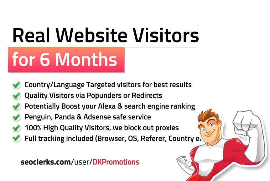 Unlimited TARGETED real human Website TRAFFIC for 6 months