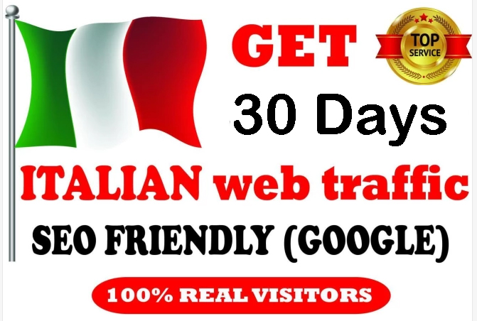 30 Days (One Month) real and organic Italian web traffic to your website or Any Link