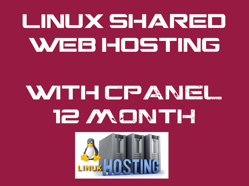 Web Hosting (Linux Shared) with cPanel for 12 Month (Unlimited Bandwith, Email ID)