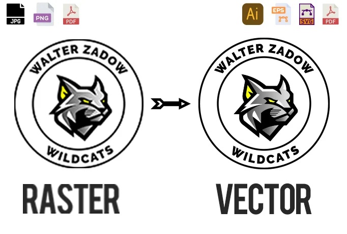 I will vectorize logo, convert to vector, vector tracing