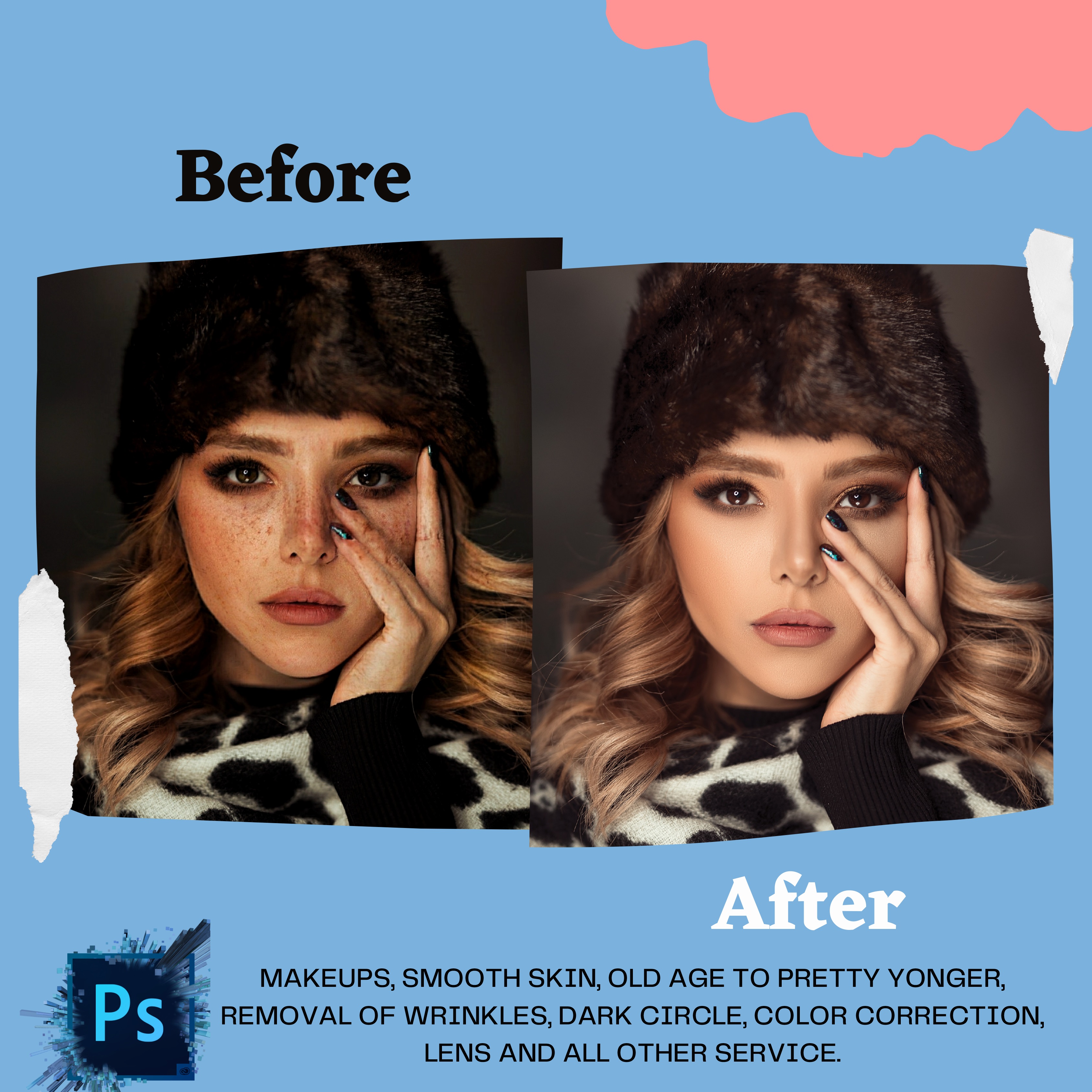 I will do any professional photoshop editing or photo background remove or manipulation