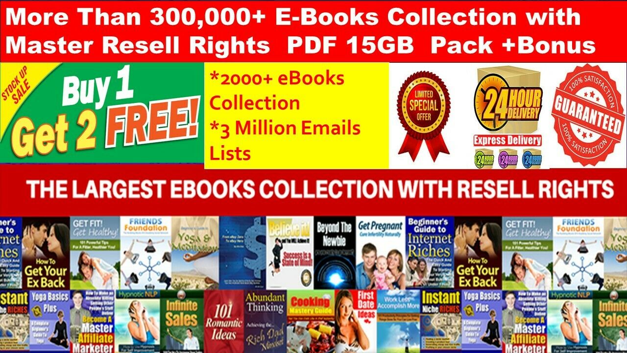 300,000+ E Books PLR Collection with MRR PDF+2000 Ebooks +3 Million ...