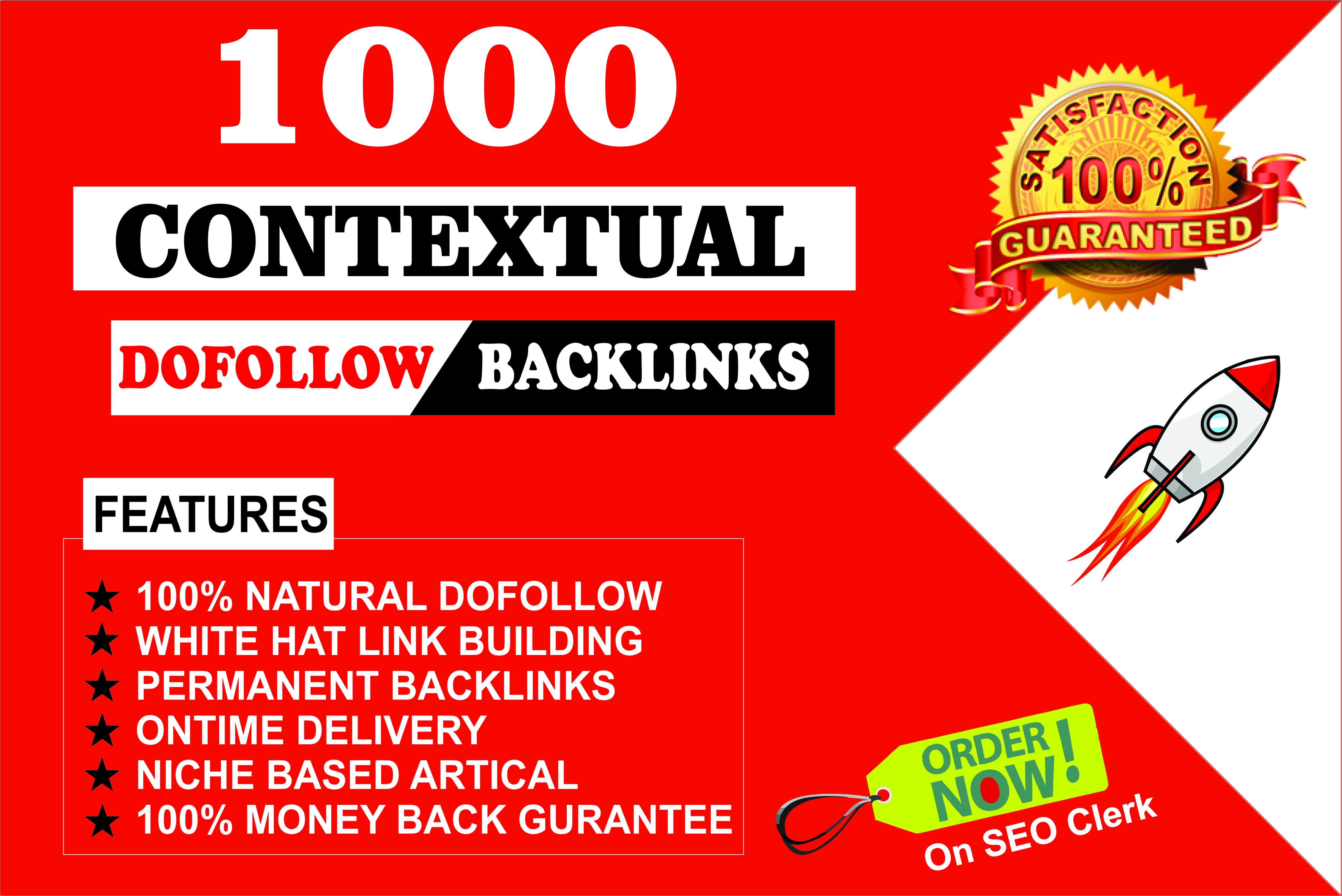 I will make high quality SEO contextual backlinks with whitehat link building