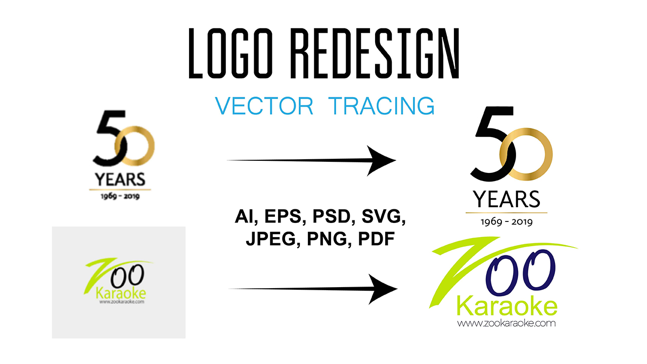 I will recreate, remake, redraw or redesign your logo in vector format 