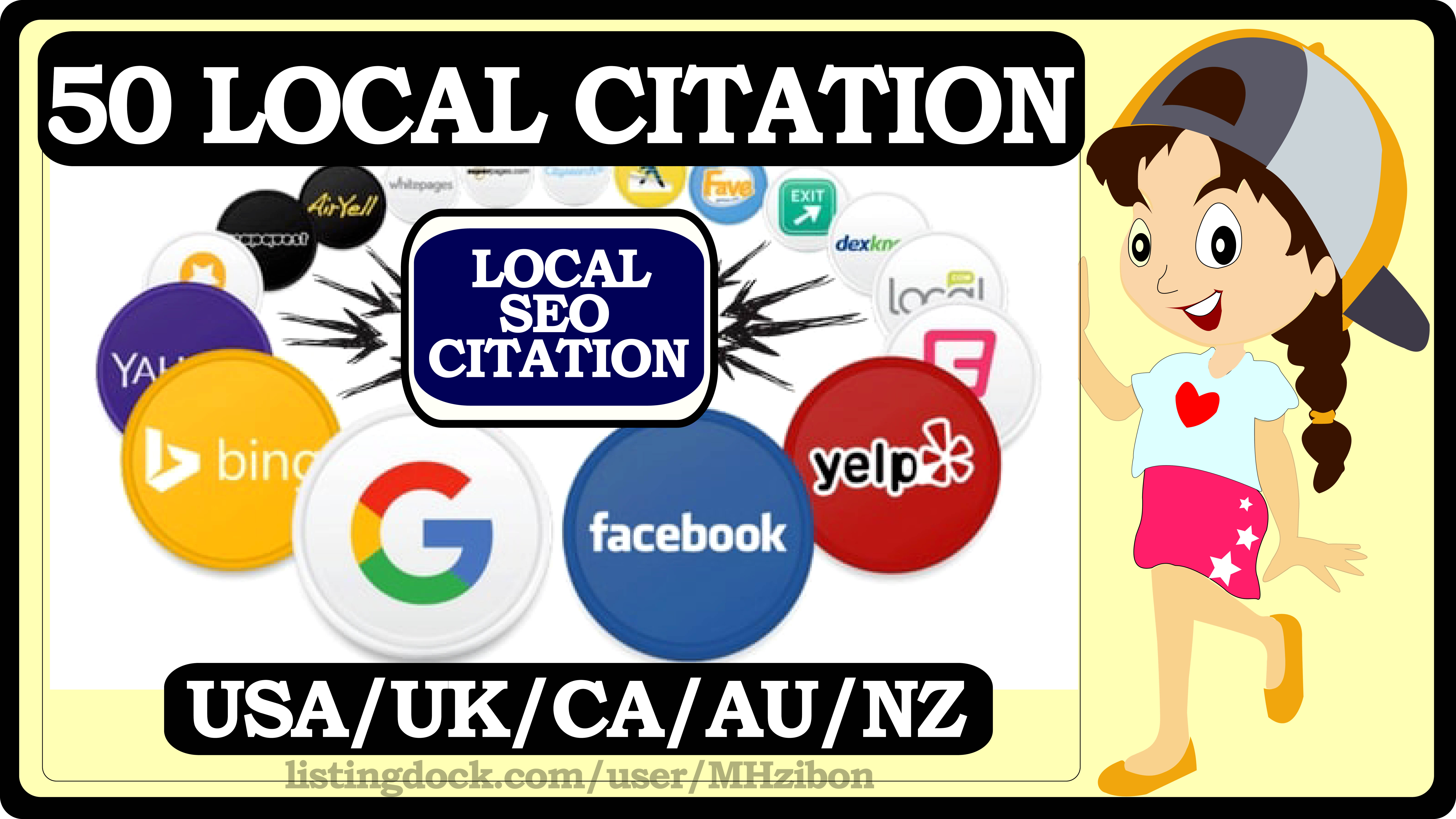 Create Live Top 50 Local Citation Or Local Seo Map Listing For Your Website For 8 Listingdock