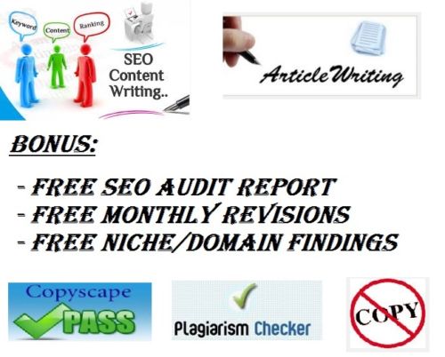 Monthly article writing service