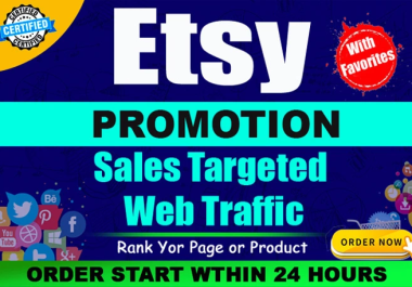 I will provide 30 Days Unlimited etsy shop promotion for USA target visitors traffic
