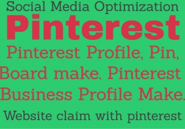 Pinterest SEO. Profile,  Pin,  Board,  Business Profile make.