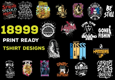 send you 18999 editable tshirt designs theme bundle