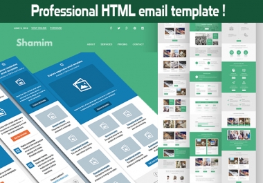 design a professional HTML email template or business newsletter