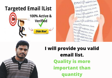 collect 1k niche targeted active email list for your business marketing
