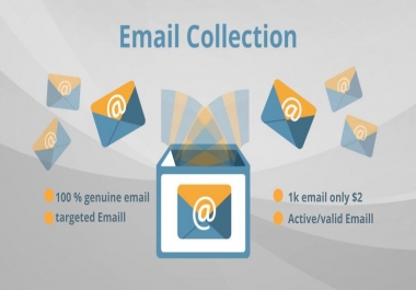I will provide 1k targeted email list for your business