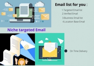 I will provide niche targeted Email list for your Business
