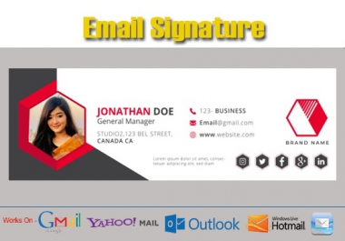 i will make html email signature or clickable email signature