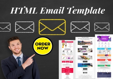 I will design professional HTML email template