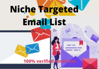 I will provide niche 1k targeted email list for your Business