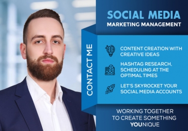 I will do your social Media Marketing Manager