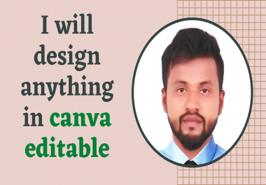I will design anything in canva editable