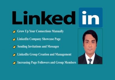 I will manually grow your linkedin connections and generate leads