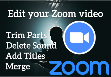 I will edit your zoom meeting video