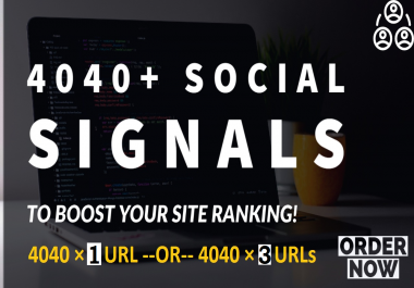 manually done 4040 social signal backlink of top social sites