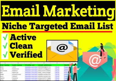 I will provide per 1k 1 an active niche targeted email list