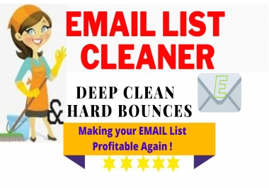 I will deep clean and hard bounce of your email list