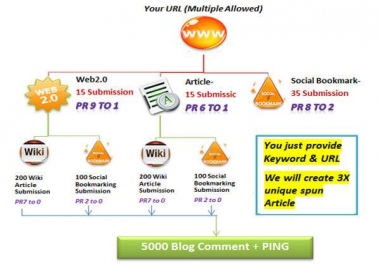 Rank on Googles 1st page by 5670 Link Pyramid. All Backlinks by Unique Domain