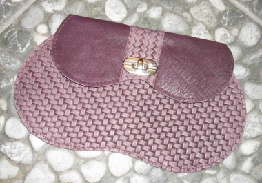 An unique genuine leather bag 'Purple'