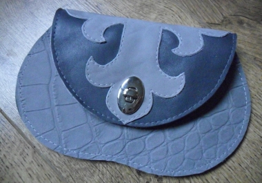 A unique genuine leather bag 'Gray'