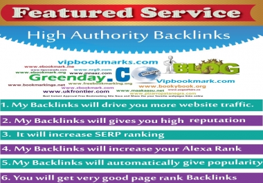 40+ Bookmark and Dofollow Backlink with Google Index Pr2 to PR7