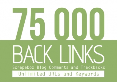 75 000 blog comment backlinks from SCRAPEBOX blast