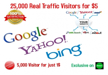 I will drive 25,000 real target traffic to your website