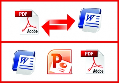 I will convert pdf to Word and Word to pdf or other Doc. Format