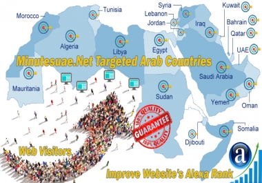 drive real targeted website traffic visitors from Arab Countries