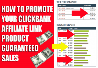 Give Top Traffic Source list To Promote Click Bank Product Guaranteed Sales