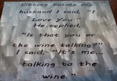 Talking To The Wine Canvas