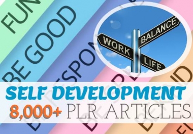 8000 Self Development PLR Articles bundle