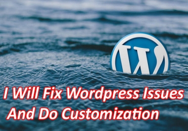 Fix Wordpress Issues And Do Customization