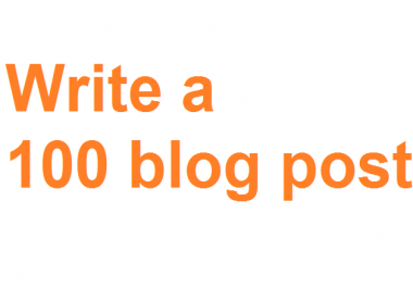 Write a 100 word blog post within few days